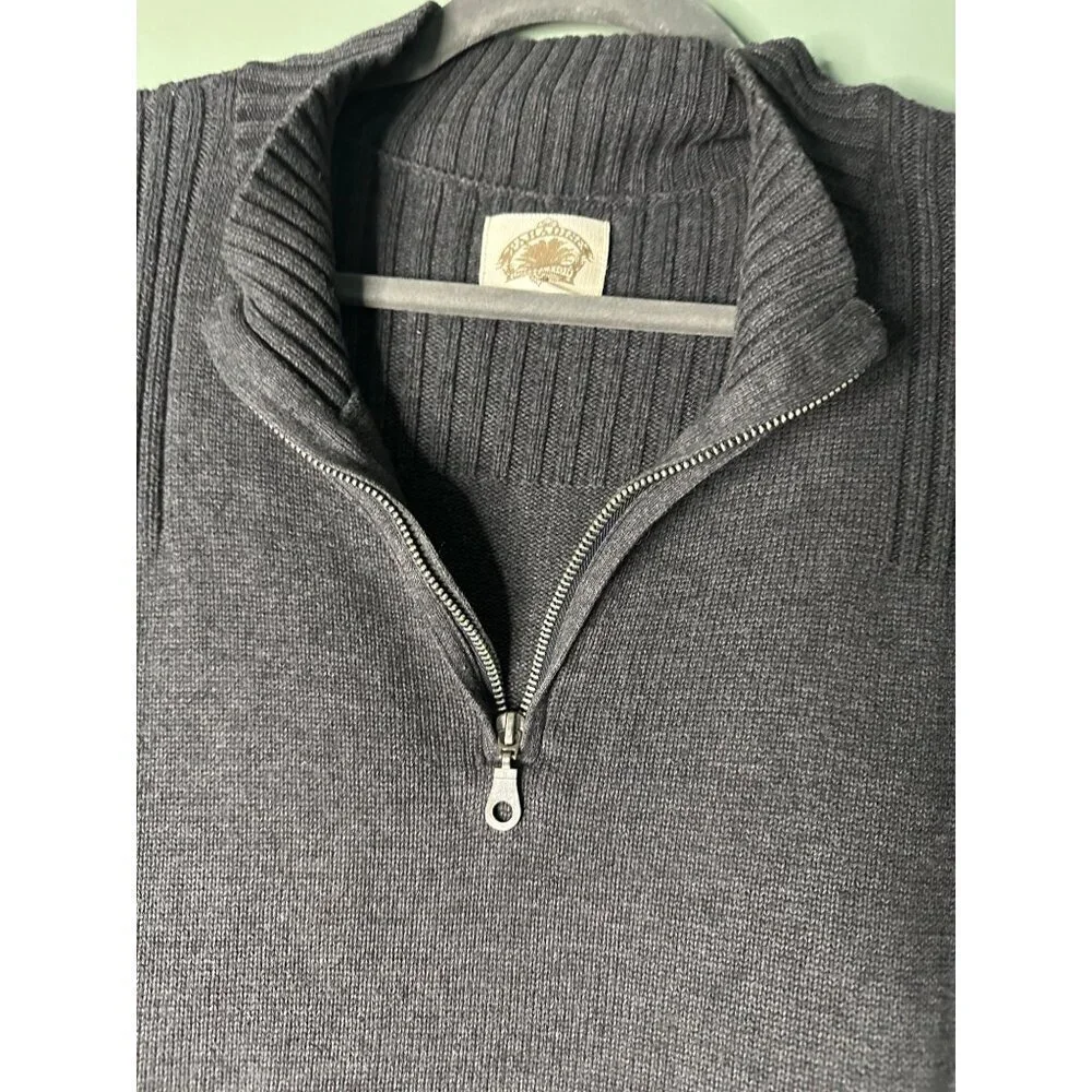 Paradise Collection Men’s XL Gray Cotton Sweater Classic Preppy Pullover office